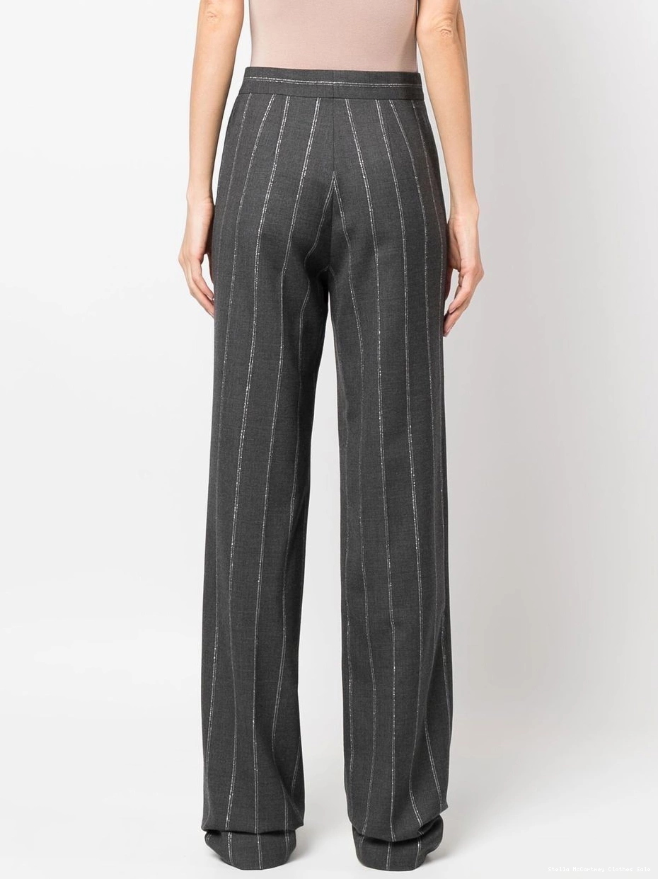 Cheap Stella tailored McCartney trousers Women stitch-detail striped 0404